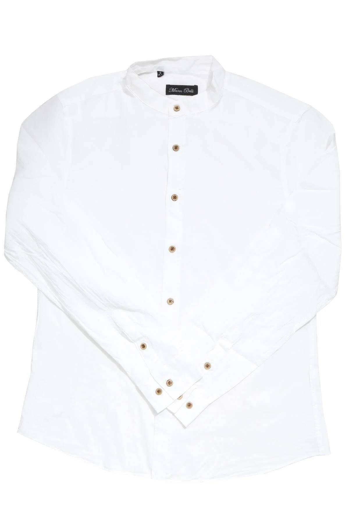 Slim Fit Uzun Kollu Kolay Ütü Teri Emen Nefes Alan Doku Dört Mevsim Beyaz Erkek Gömlek 1